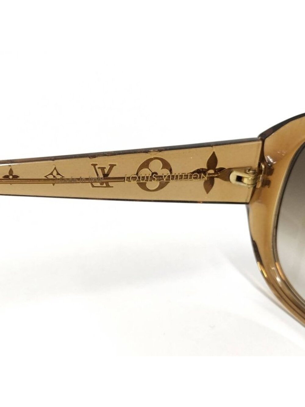 Louis Vuitton Sunglasses Logo Temple 5915 140 Cell Frame Brown Z0460 - Picture 5 of 10